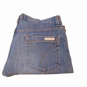 Calvin Klein Blue Denim Jeans Size 12 Straight Fit Medium Wash